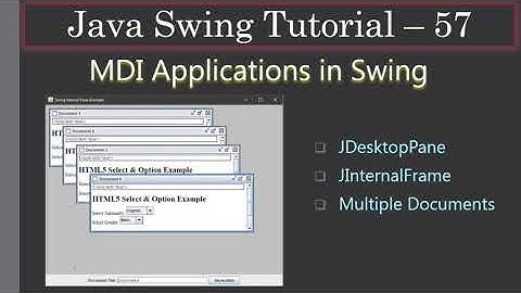 Swing MDI via JDesktopPane and JInternalPane | Swing Tutorial #57