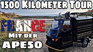 Ape50 Frankreich Tour 1500 Kilometer in 5 Tagen Piaggio Reisen Teil1