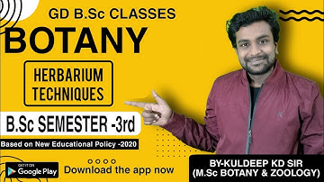 🟤Herbarium Techniques & Function  | Botany 3rd Semester | B.Sc 2nd Year| by K.D. Sir