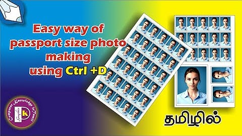 Passport size photo in coreldraw | Coreldraw tutorial in tamil | Graphic design