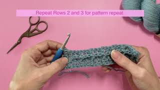 How to crochet the waffle stitch left handed