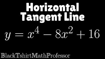 Horizontal Tangent Line with Basic Differentiation Rules Problem 1 (Calculus 1)