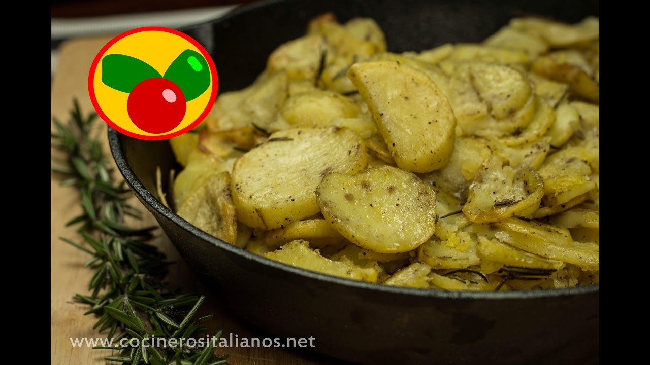 Como hacer Patatas al Horno en Sarten de Hierro Fundido - Receta - Cocineros Italianos