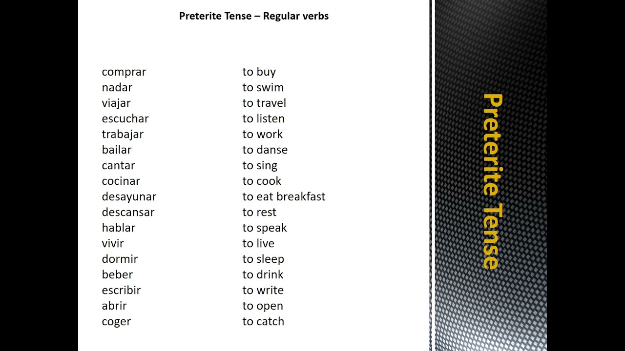 Preterite Tense - YouTube