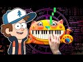 Gravity falls  opening theme song  cat piano tutorial