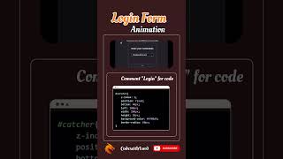 Login Form Animation Using HTML CSS JavaScript | Modern UI Design