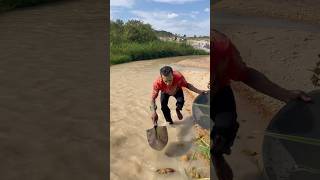 Waterlogged mud has the potential to contain pure gold. #goldprospecting #goldpanning