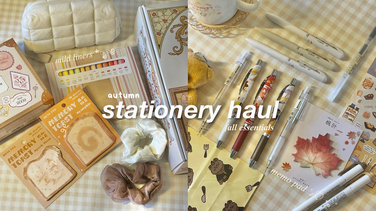 cozy aesthetic stationery haul 🥐| ft. stationerypal