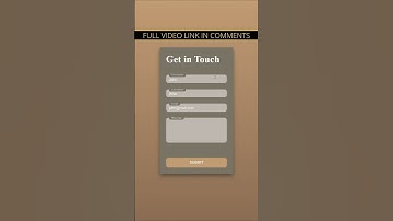 Create a Contact Form from Scratch with HTML & CSS #shorts