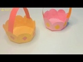 DIY Flower Shaped Paper Basket | Very Easy Paper Craft