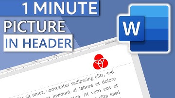 Insert Picture in Header in Word | Logo in Header (1 MINUTE | 2020)