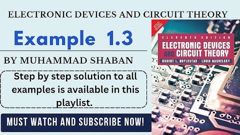 Electronic devices and circuit theory example 1.3 | Boylested electronics Solutions