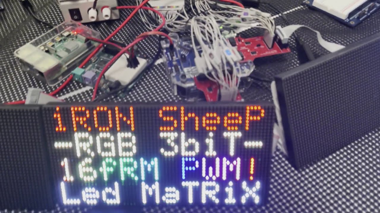 Demo of initial release of HUB75 driver to parallax.com P2 Obex - YouTube