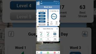 WIZ - Word Quiz - Guess 3 English Words a Day #6-12 #games #wordpuzzlegame #wordgames