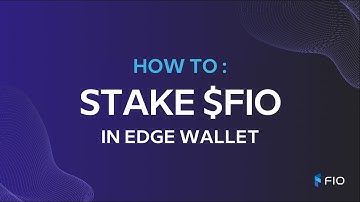 How To Stake FIO Tokens in Edge Wallet