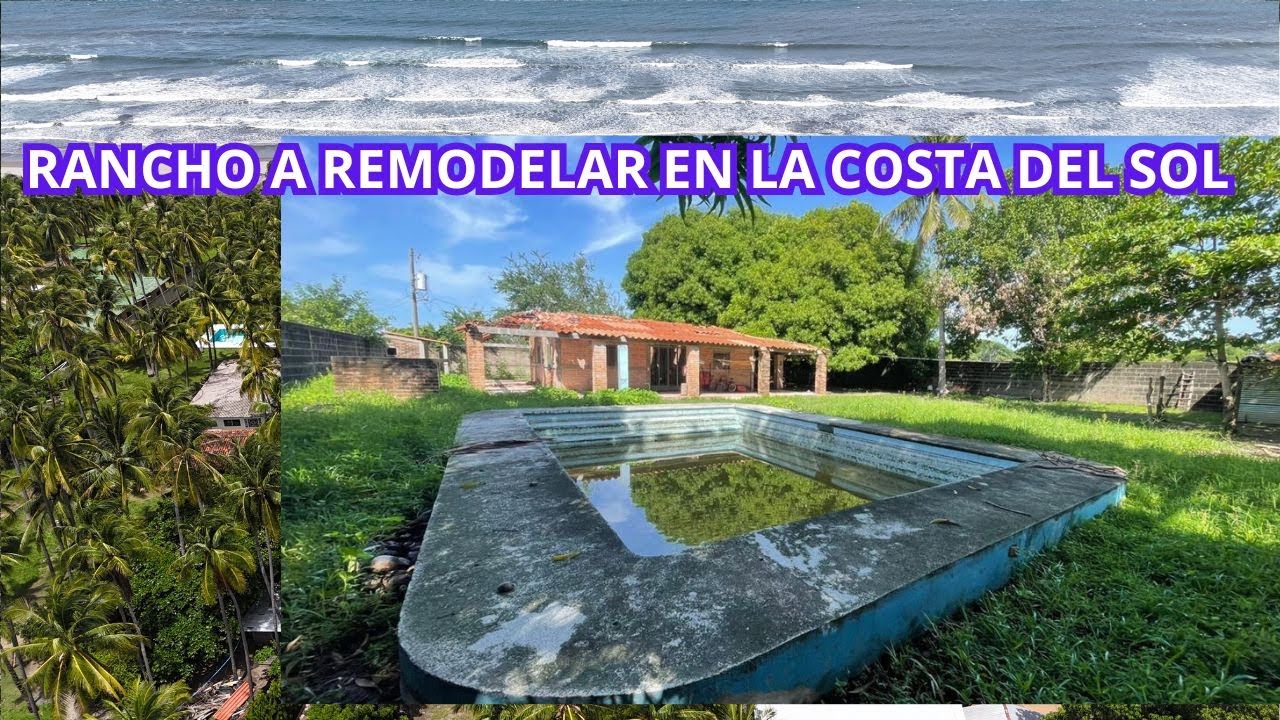SE VENDE RANCHO A REMODELAR COSTA DEL SOL/PLAYA SAN MARCELINO/$165,000/WSAPP: 7484 7480