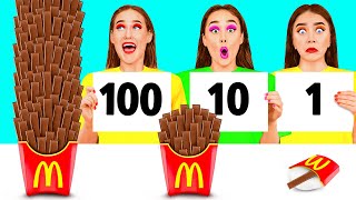 100 Layers of Food Challenge | Fun Moments by KaZaZa Challenge
