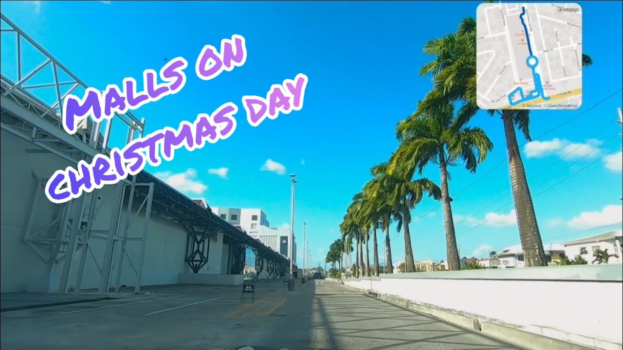 Driving around malls on Christmas Day, Trinidad (December 2022)