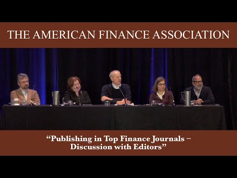 Publishing in Top Finance Journals – Discussion with Editors