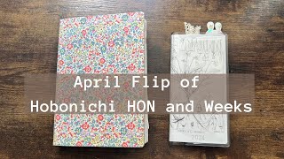 april 2024 flip through of my hobonichi cousin hon and weeks