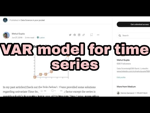 Vector Auto Regression (VAR) model for time series forecasting explained