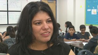 Lizeth Sampayo wins EXCEL Award for Northside ISD