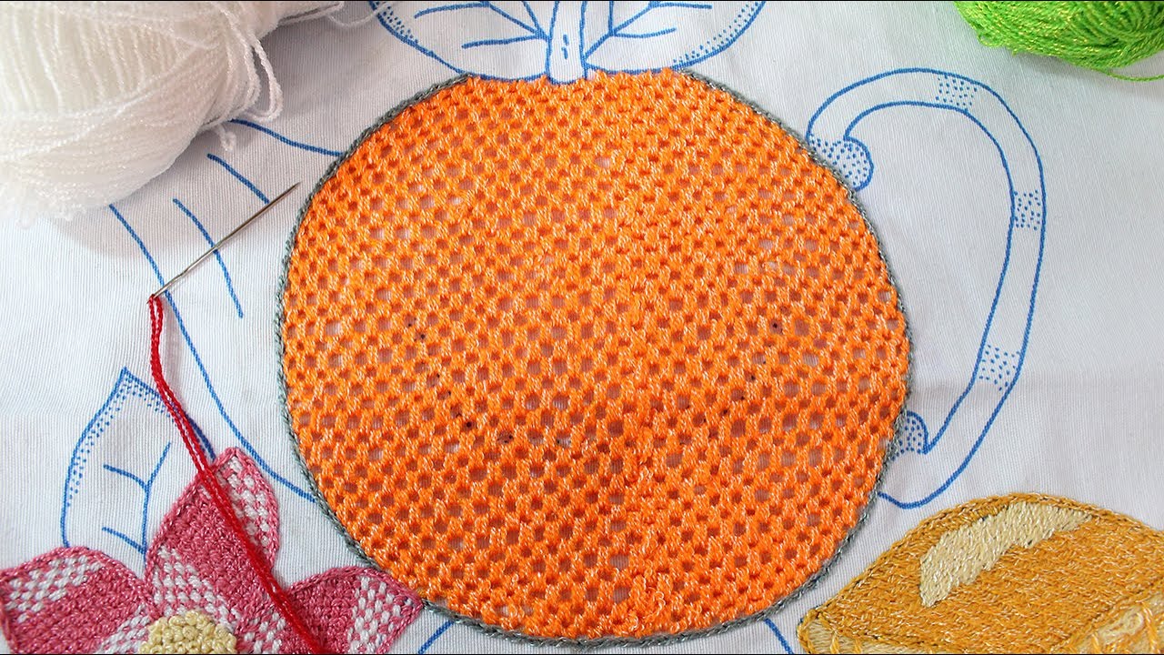 Bordado fantasía Naranja 1 (Puntada de Relleno)