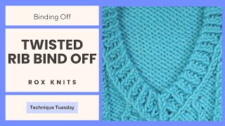 Twisted Rib Bind Off (aka Grafted, Tubular or Italian) // Technique Tuesday