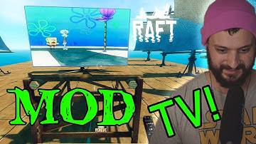 RAFT MOD with TV ! | BEST mod on Raft!