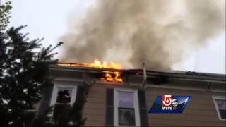 Firefighters battle Malden fire