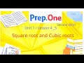 Prep. 1 / Lesson 4_5 / Unit 1 / Square roots and cubic roots / Second term