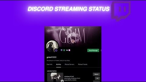 (*CHECK OUT NEW VIDEO!*) Discord streaming status (2023 - 2024)