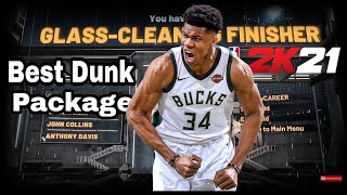 Nba 2k21 GLASS CLEANING FINISHER BEST DUNK PACKAGES!! CONTACT DUNKS! ALLEY OOPS!