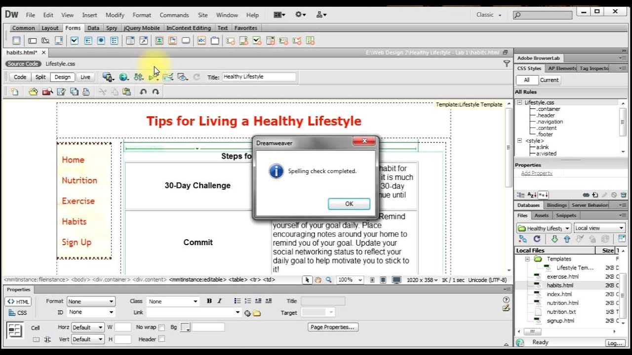 Chapter 4: Lab 1 - Pages 258 - 260