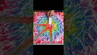 Rainbow Swipe with AMAZING Cells https://youtu.be/msJunuwB9lc #paintpouring #fluidart #rainbow #art