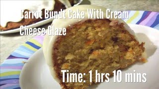 Carrot bundt cake with cream cheese glaze recipe