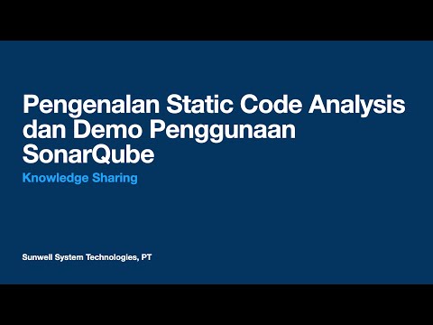 Video: Apa itu analisis kode statis Sonar?