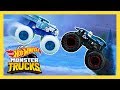 Monster Trucks Race Through a Snowball Avalanche! | Monster Trucks | @Hot Wheels