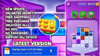 BARU‼️ Marble Sort Mod Menu Ak V1.11.01 Unlimited Money Free Purchase