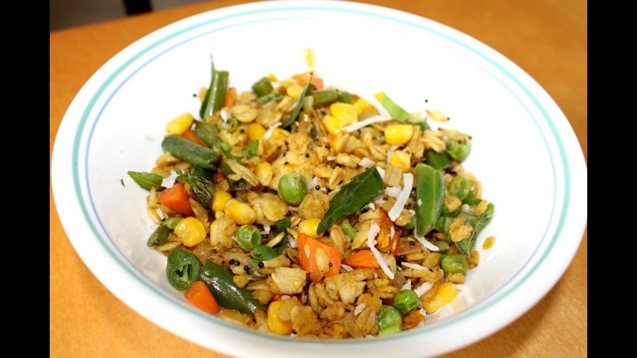 OATS & VEGETABLE UPMA Healthy Breakfast For Weight Loss Sweet Nika
