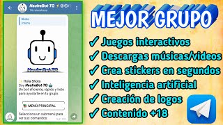 Mejor GRUPO de telegram 2026🌟Descarga músicas videos, juegos interactivos, IA, etc.