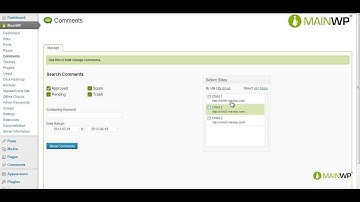 MainWP - Manage Comments