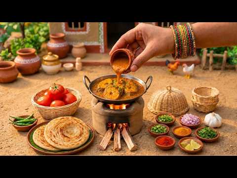 Special Fish Gravy and Lachha Paratha at Home Recipe 🐟 Indian Village Cooking ASMR 🐣 Yummy Cooking