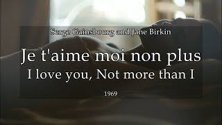 Serge Gainsbourg and Jane Birkin - Je t&#39;aime moi non plus (I love you, not more than I) Fr-Eng sub