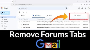 How to Remove Forums Tabs Category from Gmail?