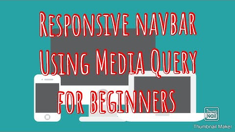 Responsive navbar using Media query || CSS || Min-width || Part-2