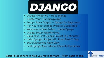 Django Tutorial for Beginners | Project 1: Hello Django Setup | BaiscToTop