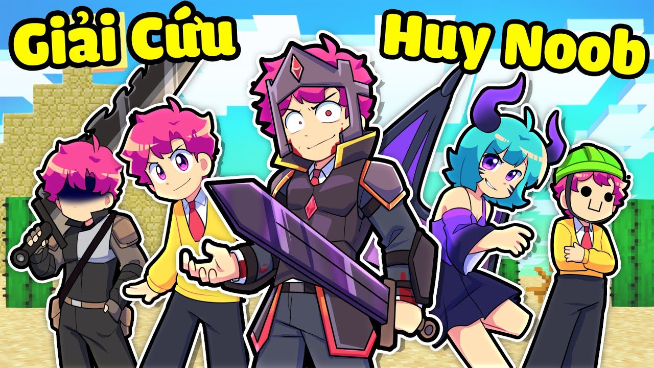 H1h4 và Hiha kế hoạch GIẢI CỨU HUY NOOB HUNTER trong Minecraft 😎🤩