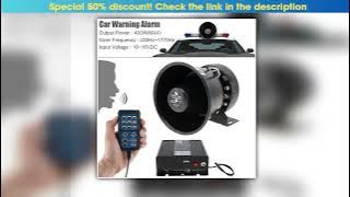 12V 18 Tone 150dB Wireless Electronic Siren Loud 200W Car Warning Alarm Police Siren Horn Speaker