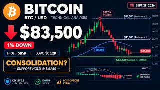 Bitcoin Pullback to $83.5K — Breakdown or Healthy Consolidation [BTC Analysis] #btcusd #crypto